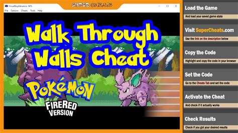 pokemon fire red walk through walls